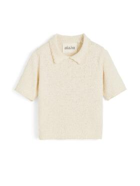 Aiayu - Aiayu Botan Knitted Polo Tee